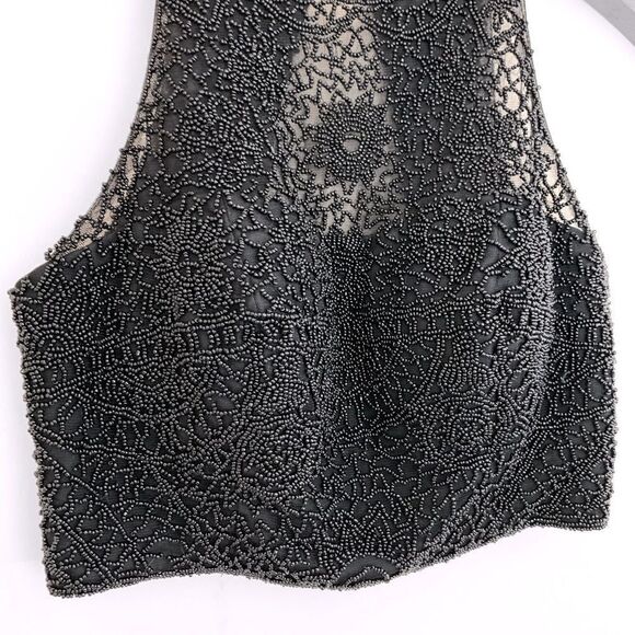 Hand Beaded 90’s Halter Neck Crop Top - Picture 2 of 10